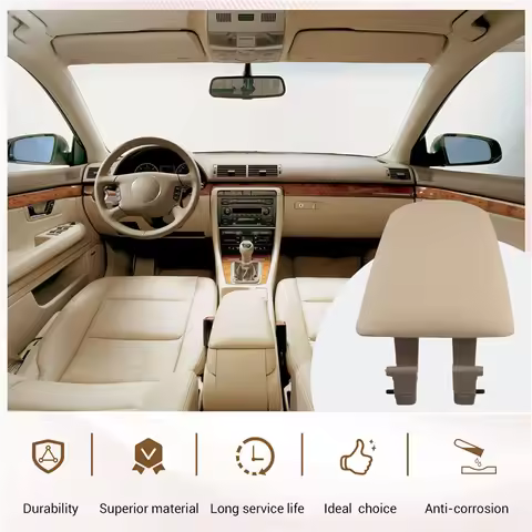 Firmly Car Center Console Armrest Cover Lid 8E0 864 245 E 8E0864245E For A4 B6 B7 2001-2008 4-Door