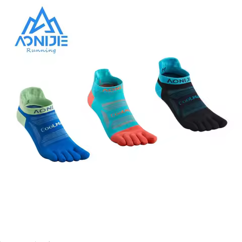 3 Pairs AONIJIE E4801 E4802 Ultra Run Low Cut Athletic Five Toe Socks Quarter Socks Toesocks for Run