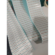 (READYSTOCK) Sticker buku sekolah sticker nama buku sekolah sticker alat tulis