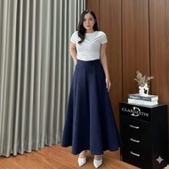 Audy Maxy Mothershop Skirt Haruka Skirt - Audy Skirt Skirt Premium Scuba MaxiWanita, Anti-Wrinkle, C