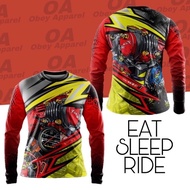 Eat Sleep Ride Sublimation Tshirt | Baju Ride | Baju Konvoi | Baju Motor