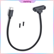 Star USB2 0 Type C Male To Female Extension Cable With Panel Mount Screw Hole 30cm 11 81inch Data Tr