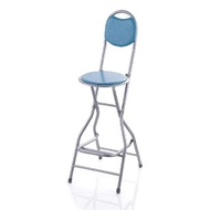 ST-🚤Folding Chair Backrest Bar Chair Bridge Fishing Chair High Leg Wine Bar Chair Sub Front Desk Bar Chair Installation-