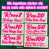 ( STICKER SAHAJA ) Untuk Cash Planner/Budget Planner