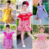 Girls' Gold Dress Dress Budak Perempuan Gaun Budak Perempuan