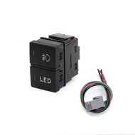 1PC Car Dual Key Switch Dual Switch Radar Fog Lights Power LED Headlight Switch Button For URV CRV A