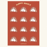 Floppy Beagle Sticker