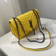tas ysl sling bag selempang rantai original import fashion wanita baru - kuning