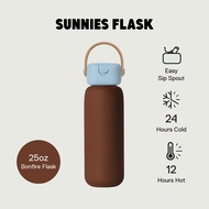 Sunnies Flask 25oz Robo Flask in Bonfire (Insulated Sip Straw Water Tumbler for Hot and Cold)