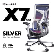 XALLKING เก้าอี้ เกมมิ่งเทพเจ้า X7Pro X-Wing เอน 4 ระดับ + Footrest | เบาะตาข่าย Aurora Gradient