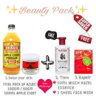 [FREE TONER & MASK] Aztec Secret Indian Healing Clay Apple Cider Trial Pack