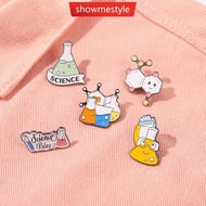 SMS New Chemical Equation Series Alloy Brooch Cute and Cartoonish Backing Paint Badge Creative Acces