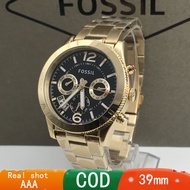 FOSSIL Watch For Men Pawnable Unisex Original 50m Waterproof Stainless Steel Black Gold ES4110