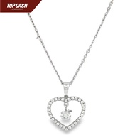 Top Cash Jewellery 10K Lab Grown Diamond Heart Design Necklace