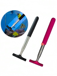 Extendable Algae Scraper Brush - 2-In-1 Metal & ABS Telescopic Cleaner For Fish Tanks, Windows, Outd