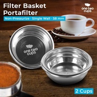 58mm Pressureless Single Wall Portafilter Basket