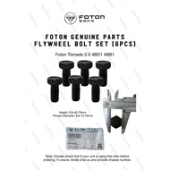 Foton Parts Engine Flywheel Bolt Set (6pcs): Tornado 2.5 4BD1 4BB1 Engine