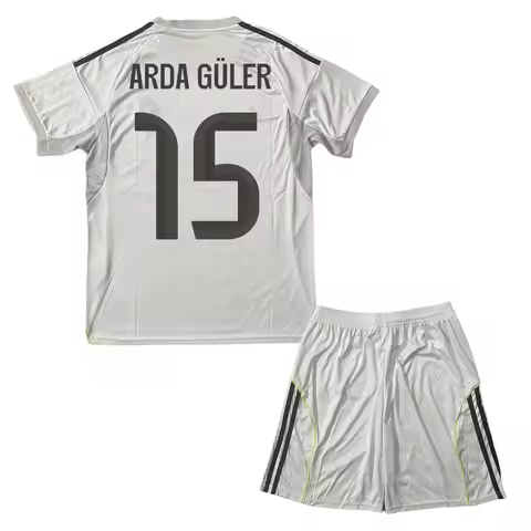 25-26 Mens/Kids New Activewear MCF Soccer #15 Arda Guler Jerseys Fashion Sports T-Shirt White