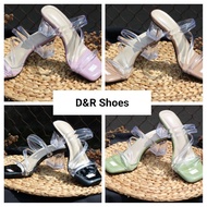 D&R_002 5CM GLASS HIGH HEELS SANDALS WITH JELLY STRAP / ANDIN SANDALS / WOMEN'S SANDALS