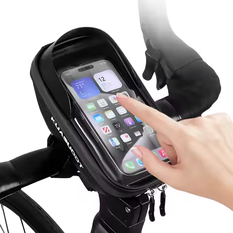 EVA Bicycle Front Frame Bag Waterproof Touch Screen Bicycle Bag Large Capacity Bike Top Tube Holder 