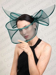 - Kababaihan Designer Fascinator Hats Headband Para sa Pagpapakasal Simbahan Elegante Babae Chapeau