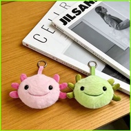 Cute Axolotl Plush Keychain Fluffy Pastel Color Stuffed Toy Plushie Bag Charm