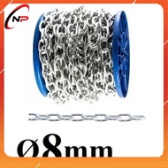 Galvanized Iron Chain 8mm(li).Use for homes, buildings and factories.KimkhiThaiBinh