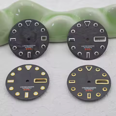 28.5 mm dial NH35 dial compatible with NH35 NH36 7S26 4R35 automatic movement Black watch dial with 