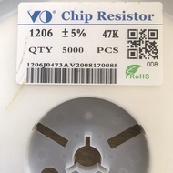 Combo of 400 resistor components 1206 paste resistor chip error 5% resistor paste 473 smd -AL25