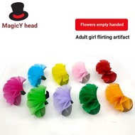 Empty-Handed Flowers 9 Flowers Free Flower Clip Empty-Handed Rose Stage Party Talent Performance Mag