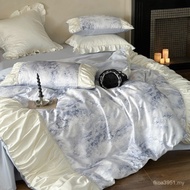 Skin Exclusively Supply Bed Sheet Entity Four-Piece Set Quilt Cover 120 Pieces Tian French Silk Cott