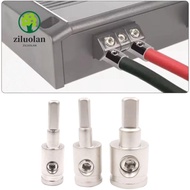 ZILUOLAN Car Speaker Wire Terminal, 0GA 4GA 8GA Gold Silver Car Audio Connector, Pure Copper Audio A