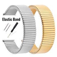 12mm 14mm 16mm Stainless Steel Watch Strap 18mm 20mm Metal Elastic Watch Band Men Women Bracelet Cla