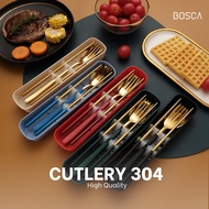 Bosca Living - Portable Food Grade Cutlery Set 4 in 1 High Quality Stainless 304 Korean Stainless St