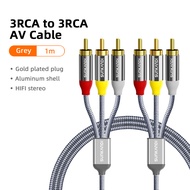 SUNKANDI RCA Cable 3RCA to 3 RCA Cable Audio Video Male to Male AV Cable for STB DVD TV VCD Blueplay