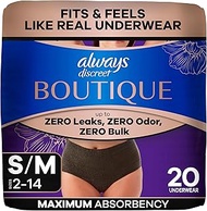 Always Discreet Boutique Adult Incontinence and Postpartum Underwear for Women, Maximum Protection, 