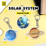 GANTUNGAN Solar System Acrylic Keychain | Planet Keychain | Astronomy & Galaxy Cute Collection