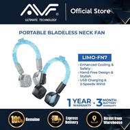 LEMOISTAR FN7 800mAh Portable Neck Fan Bladeless Personal Fan 360°Cooling Wearable Fan USB