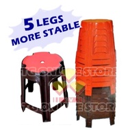 3V Plastic Stool / Plastic Stool / Portable Stool / Chair / Kerusi (ROUND)