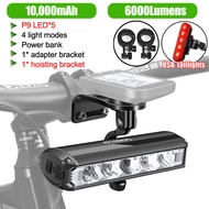 Newboler 10000mAh Bike Light Hoisting Headlight 6000 Lumens Type-C Rechargeable Bicycle Light  IPX6 