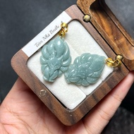 [PHUC LOI] Jade A nine-tailed fox pendant, natural Jade 28*19*4mm