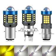 [Bright LED Light] Motorcycle LED Headlight H4 P15D BA20D Yellow/White Lens Spotlight/Front Headlamp