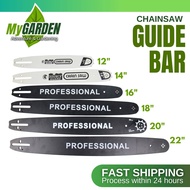 [ READY STOCK ] 12" 14" 16" 18" 20" 22" Guide Bar for Chainsaw Papan Chain saw 据刀片