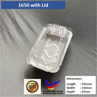 RNP Aluminium Foil Tray with Lid Cover 5 Pcs Code1650  4573-P Disposable Cake Container Bekas Alumin