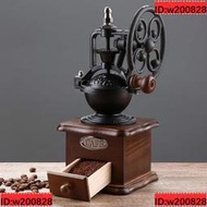 咖啡機 咖啡壺 研磨機 摩天輪磨豆機 復古風老式咖啡機 家用手搖磨豆機 手動咖啡豆研磨器[優品]