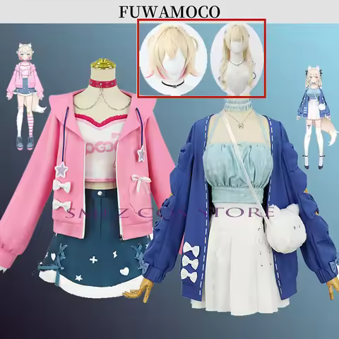 Abyssgard Mococo Cosplay Anime Vtuber Fuwawa Cosplay Costume Hololive EN New Fuwa Moco Outfit Suit W