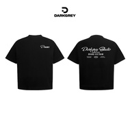 T-shirt 280GSM DARKGREY ORIGIN -White- boxy FORM