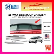 Toyota Estima acr50 Side Roof Garnish window roof top 2006 2018 8pcs chrome trim side moulding