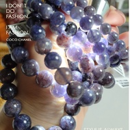 Blood Drop Iolite Crystal Bracelet 5-12 Mi Pure Natural Unoptimized Energy Hand Training Five Elemen