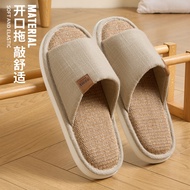 Linen Slippers Men Women Home Indoor Slippers Anti-Slip Antibacterial Hospitality Cotton Linen Slipp